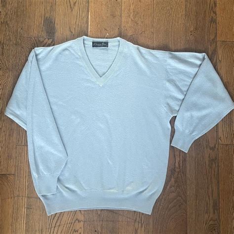 christian dior baby blue jumper|christian dior sweater men's.